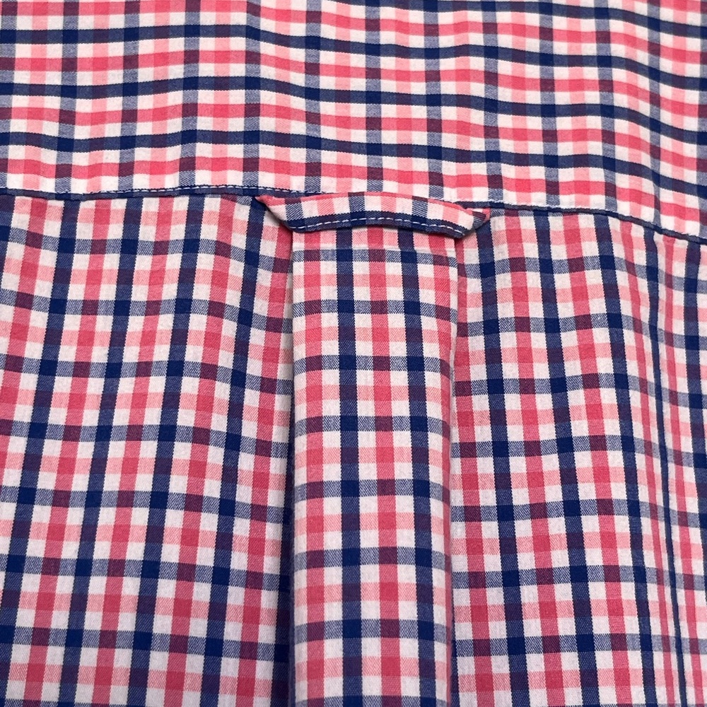 Mason James Pink and Blue Check Stretch Button-Down Shirt Size XL - Picture 8 of 12